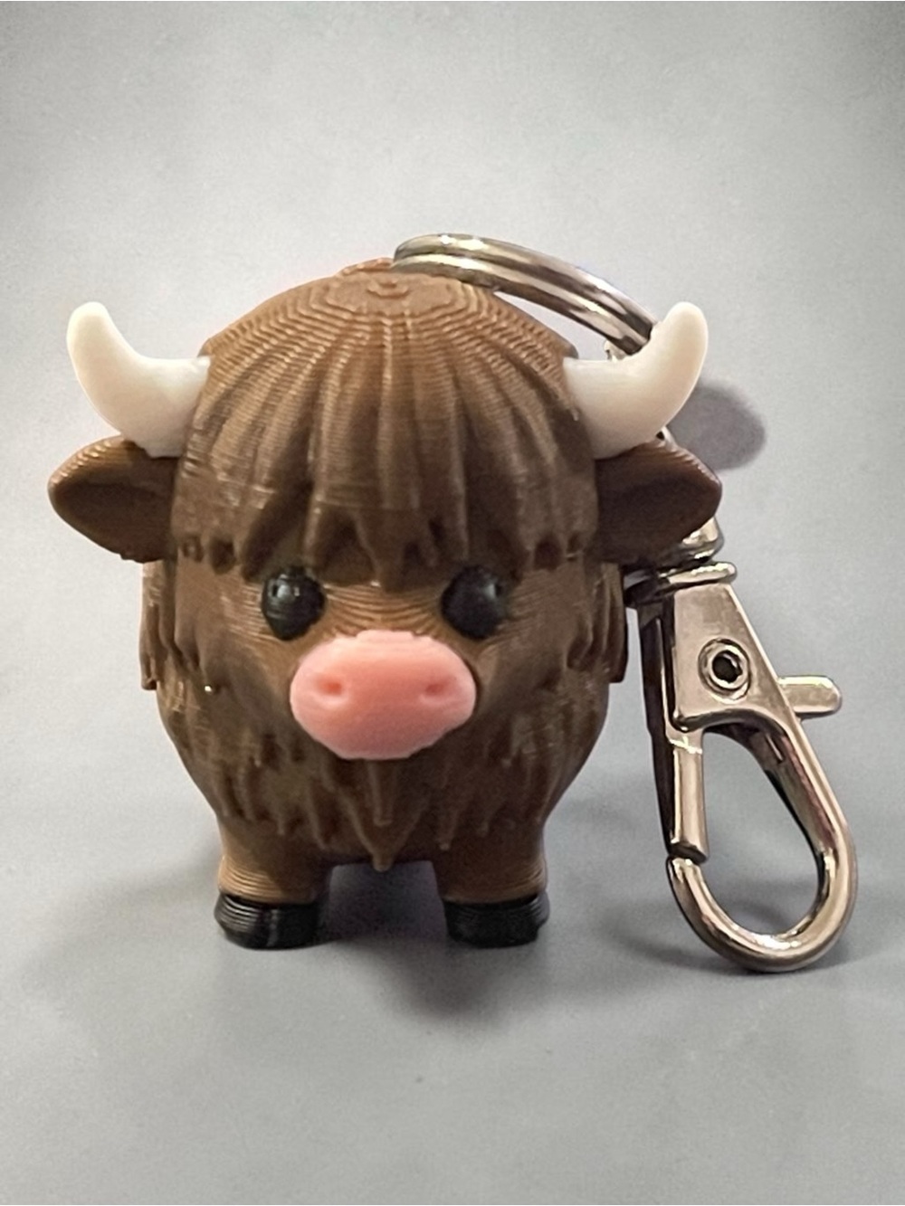 🪷 Handcrafted 3d Cute Highland Cow Keychain